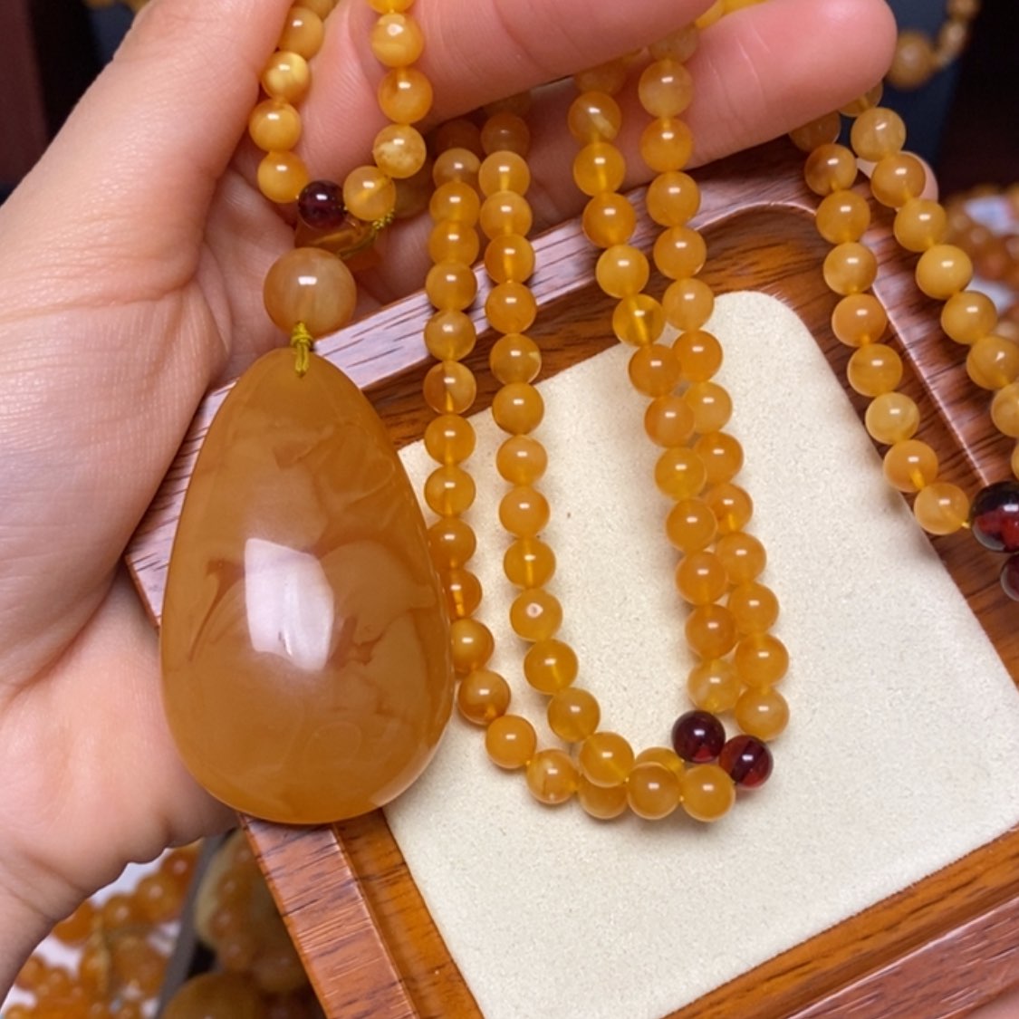 【闪购商品】蜜蜡颈饰未镶嵌项链