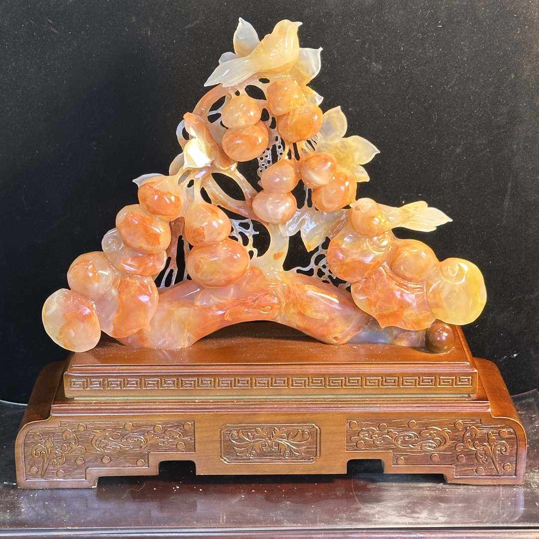 适合开业乔迁客厅办公室装饰纯天然纯手工雕刻工艺品适合办公摆设