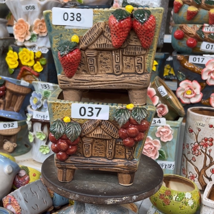 紫砂花盆粗陶材质多肉花盆