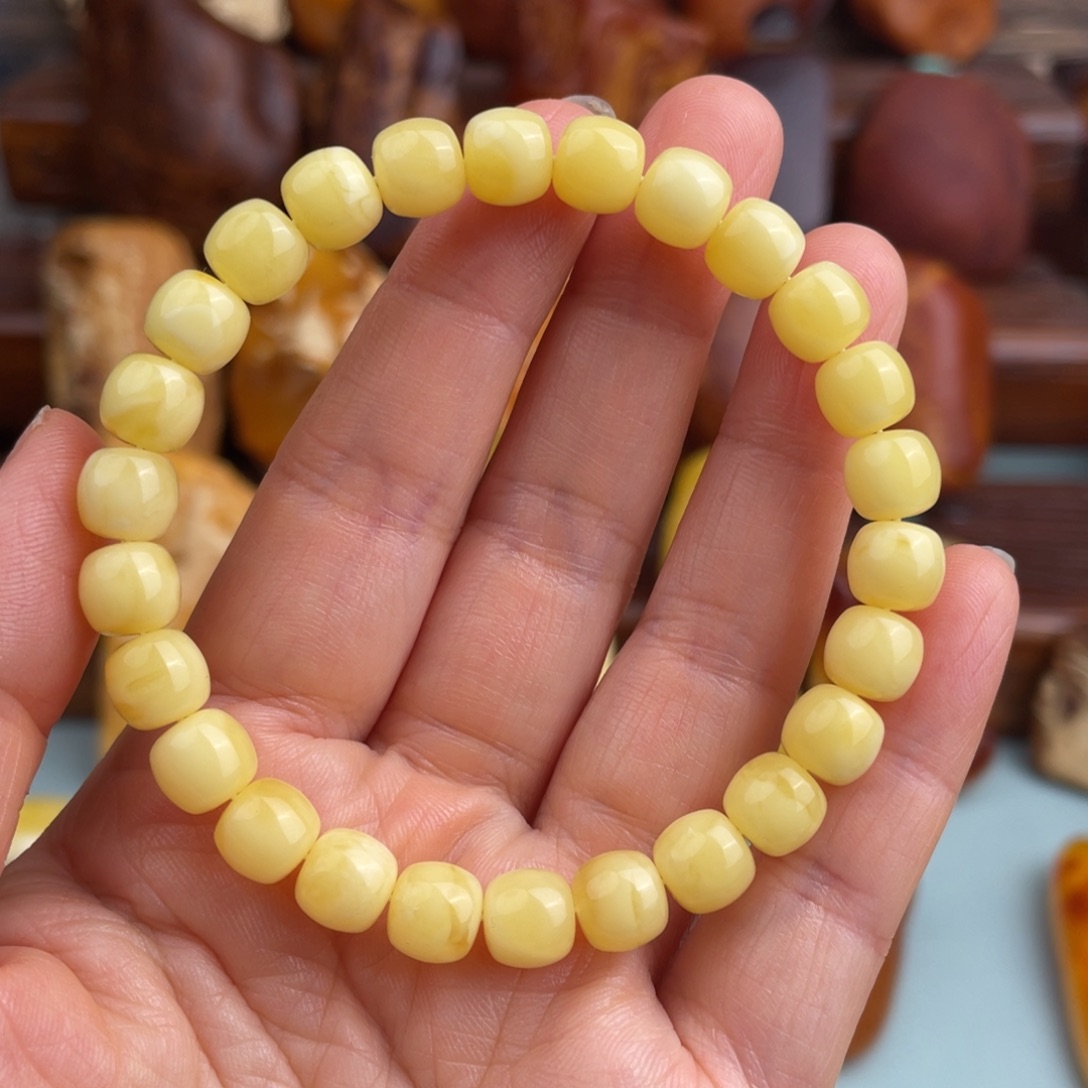 定制琥珀未镶嵌蜜蜡手串