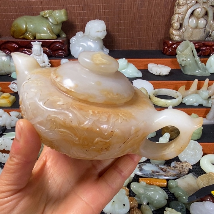 遇***！和田玉（青玉）未镶嵌颈饰