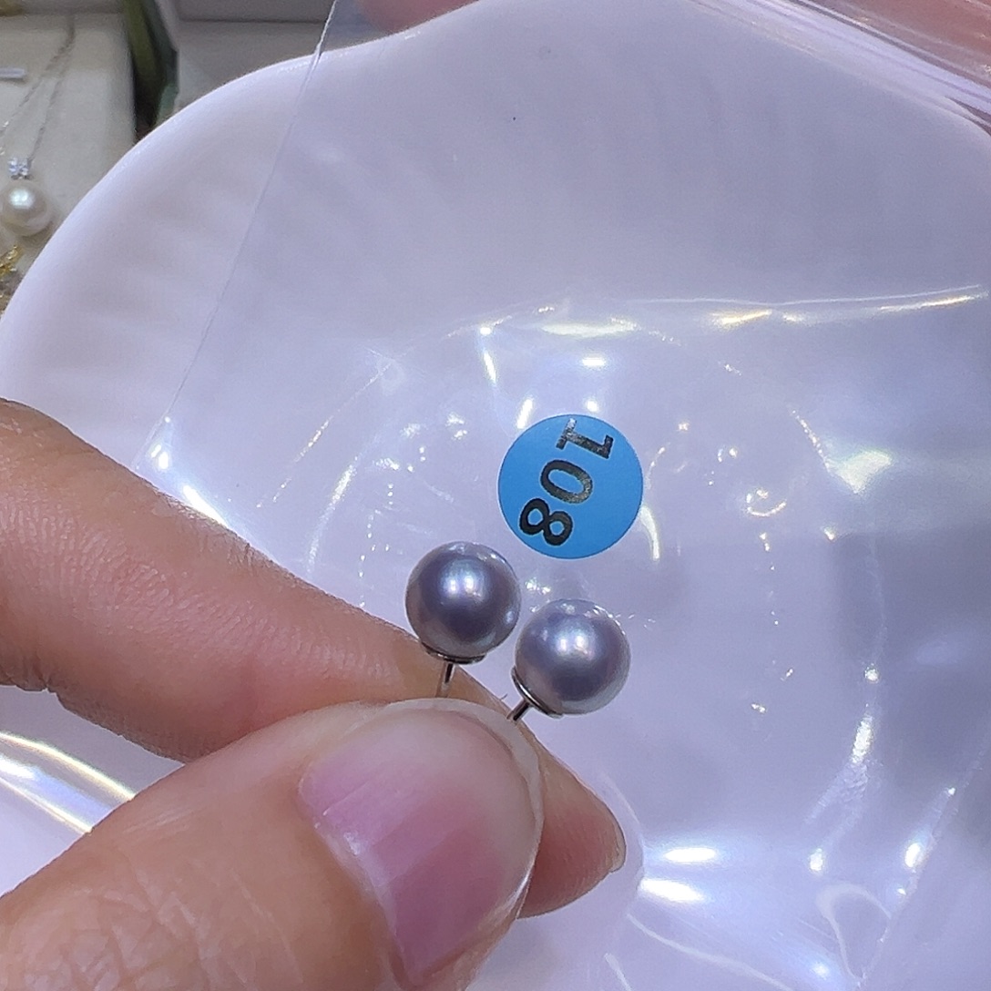 耳饰淡水珍珠银S925镶嵌