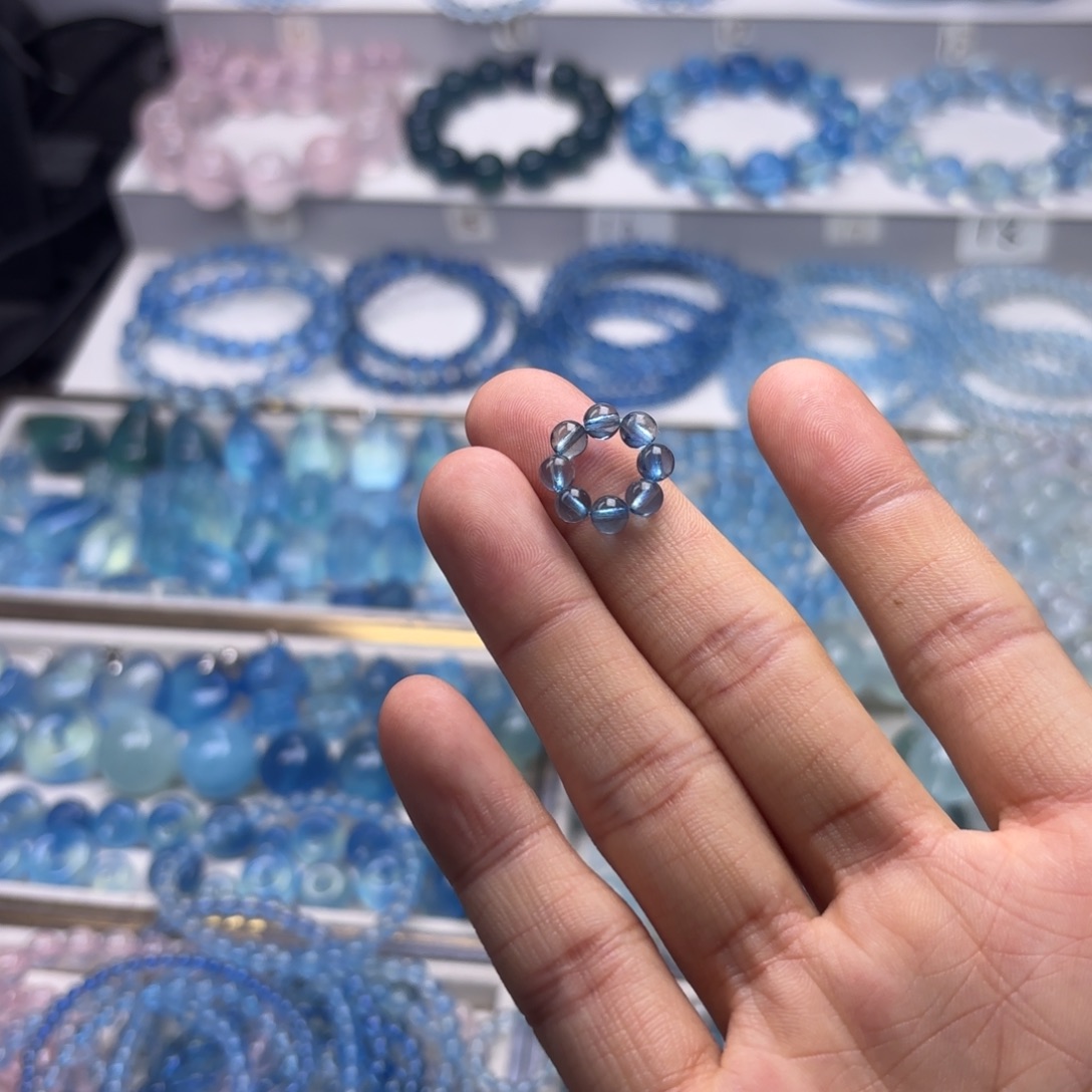 手链海蓝宝石未镶嵌海蓝宝跑环