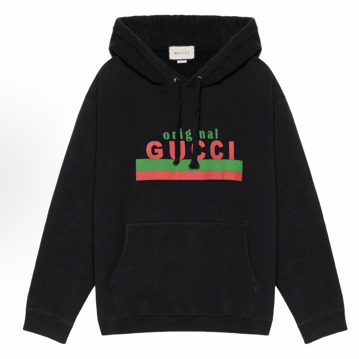 未使用 GUCCI/古驰 古驰红绿字母logo印花连帽卫衣