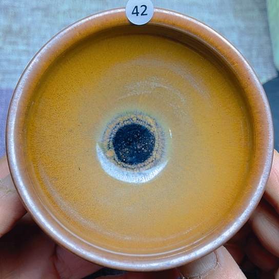 茶盏微瑕龙窑柴烧束口器型9口径