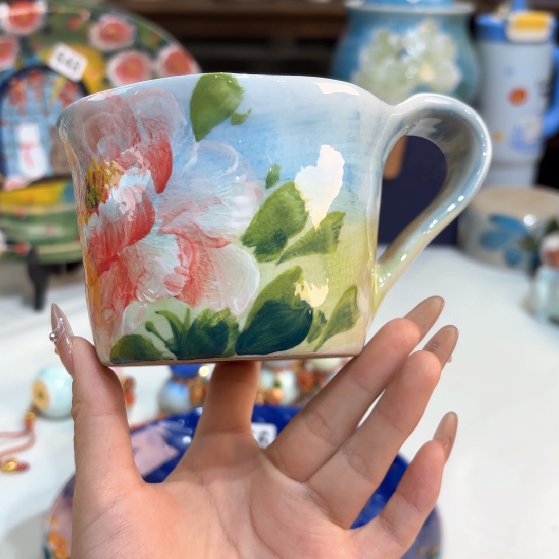 景德镇手绘高温釉下彩陶瓷茶具