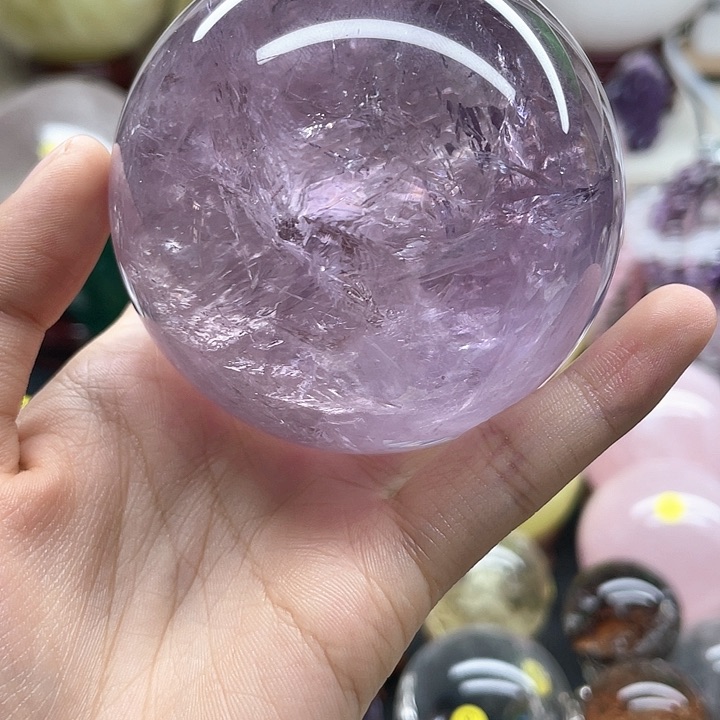 水晶天然水晶球卡6.9 10号未镶嵌