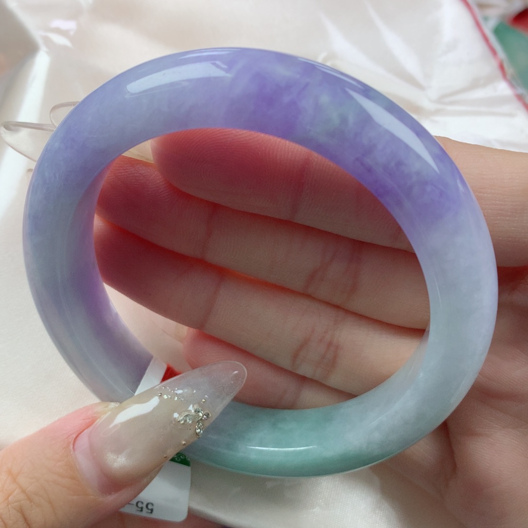 未镶嵌手镯翡翠缅甸天然翡翠A货55.7