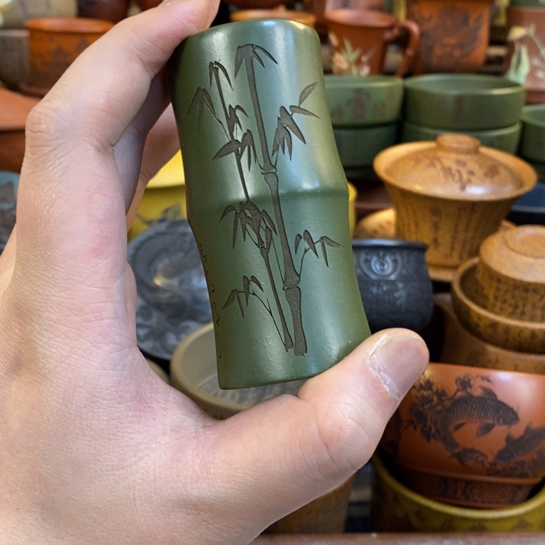 紫砂杯子宜兴全手工紫砂杯