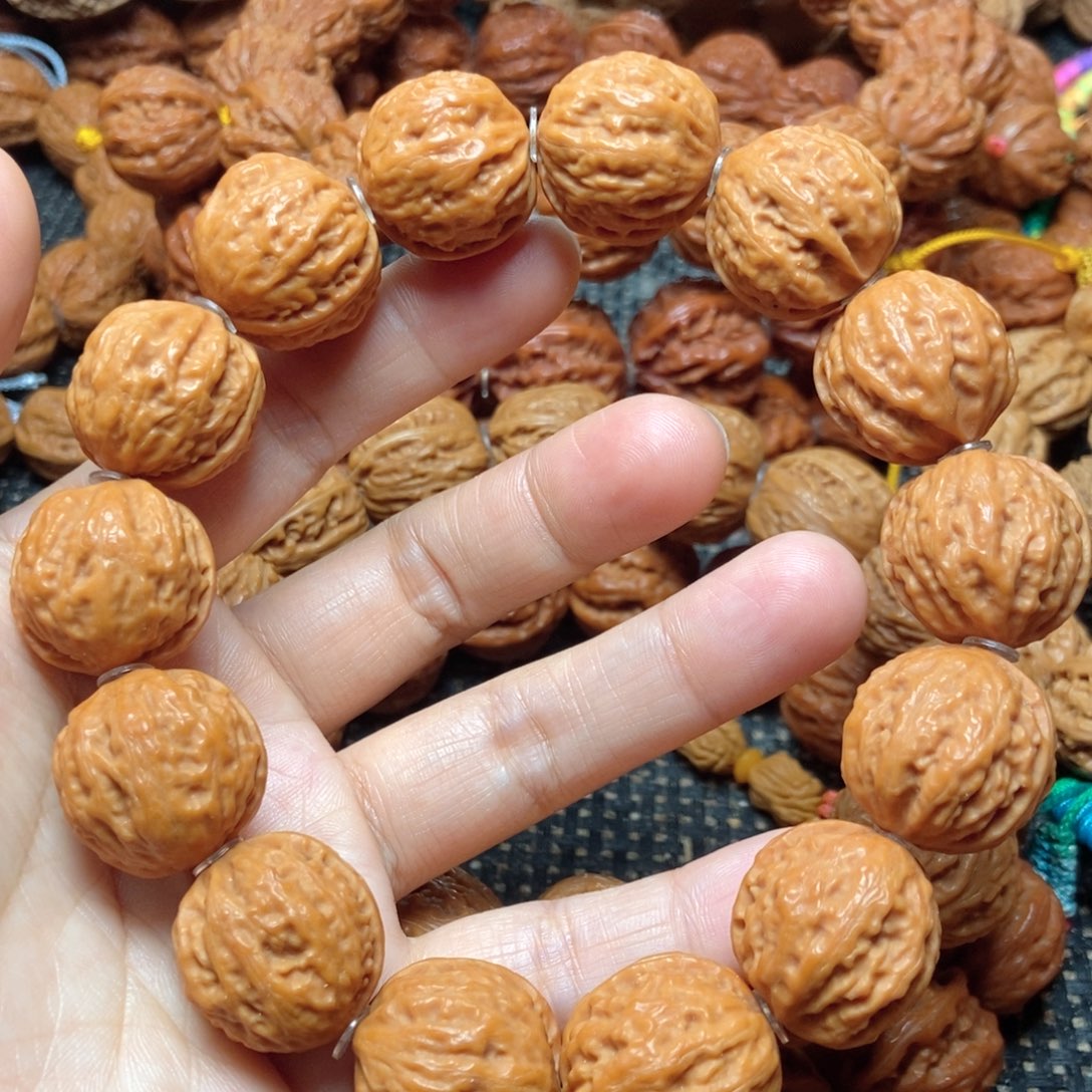 桃核手串荔枝纹手串