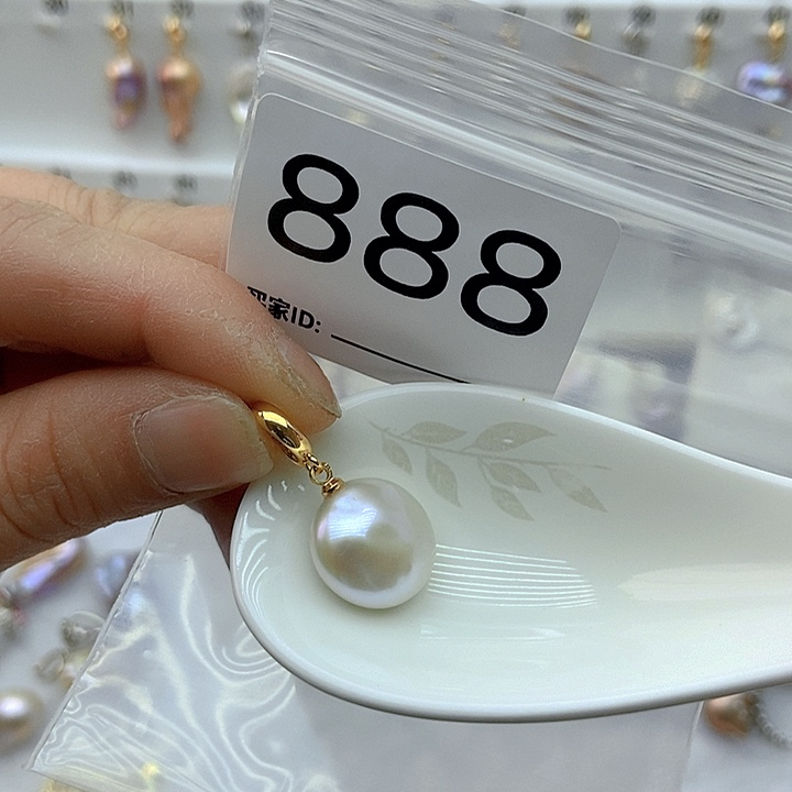 淡水珍珠颈饰银S925镶嵌