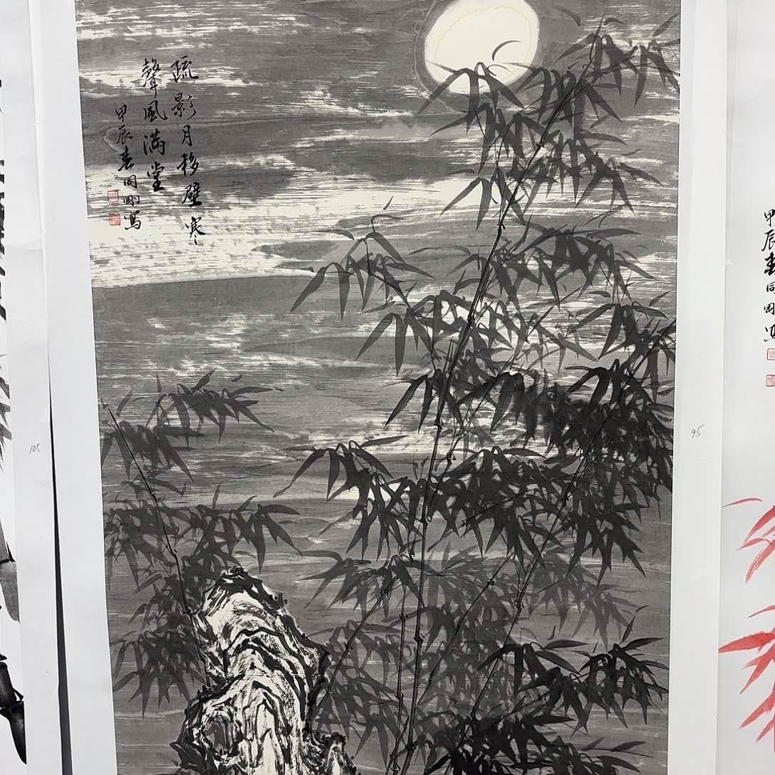 国画艺术家真人手绘