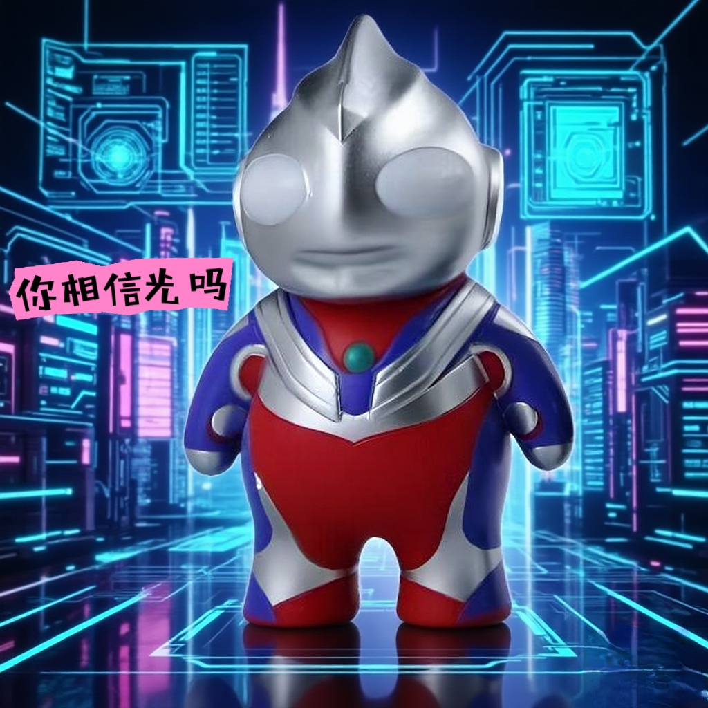 奥特曼光之肥宅 Q版迪迦GK模型可爱车载高达手办动漫摆件潮玩玩具