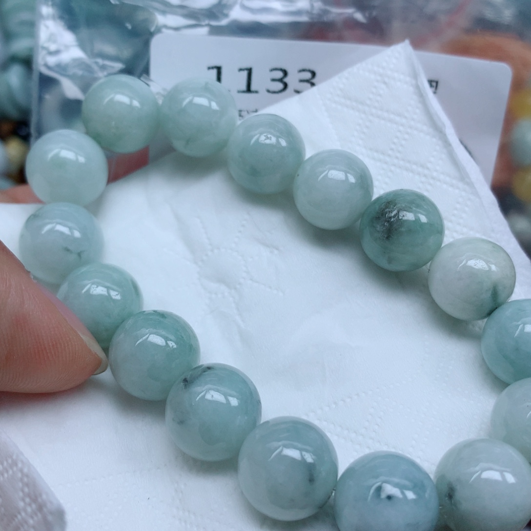 翡翠未镶嵌项链珠子翡翠