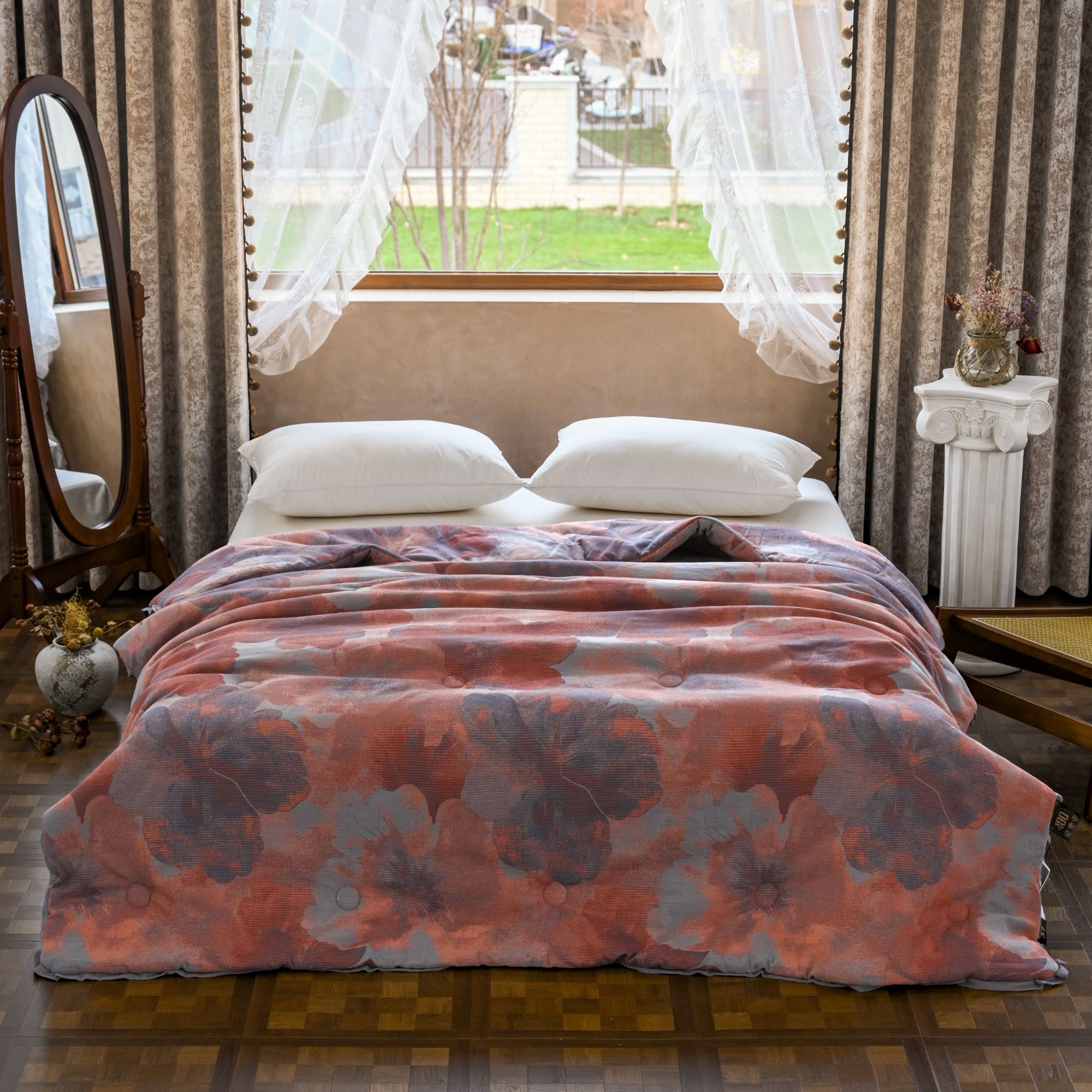 【鎏金玫瑰】定制款新疆棉银离子保暖被2.0米*2.3米舒适 蓄热冬被