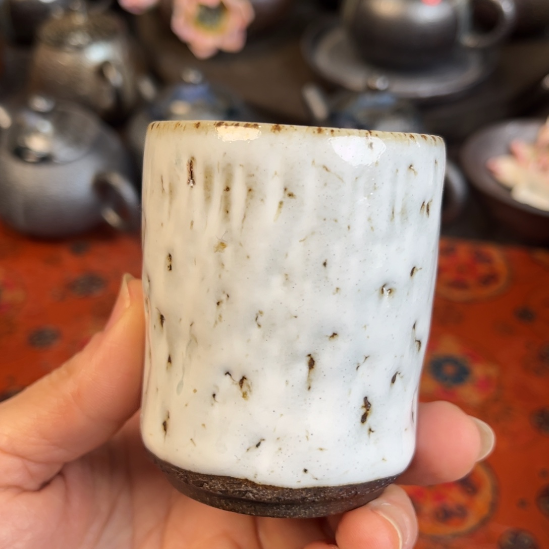 柴烧茶器主人杯杯柴烧