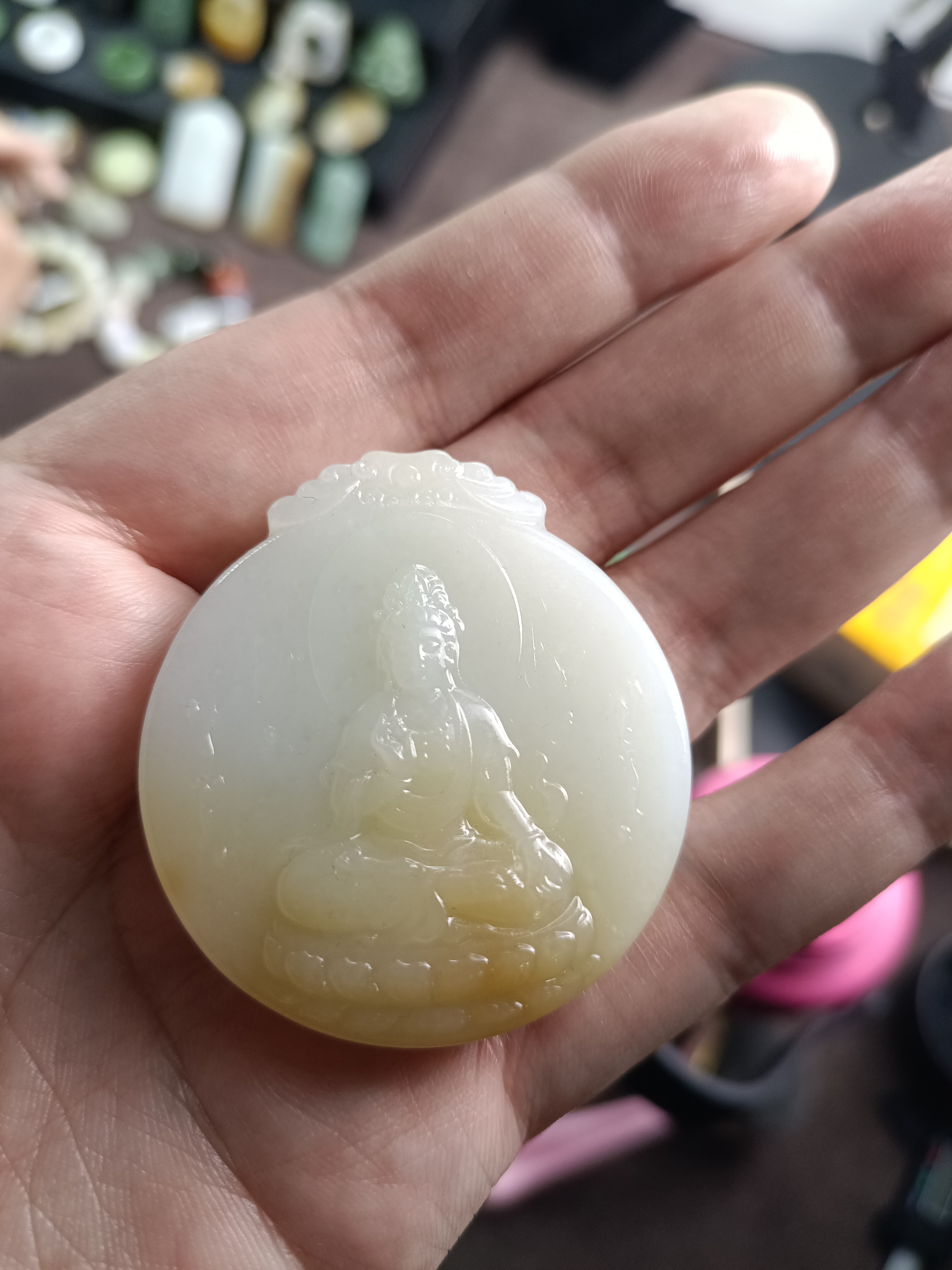 和田玉 糖玉观音
