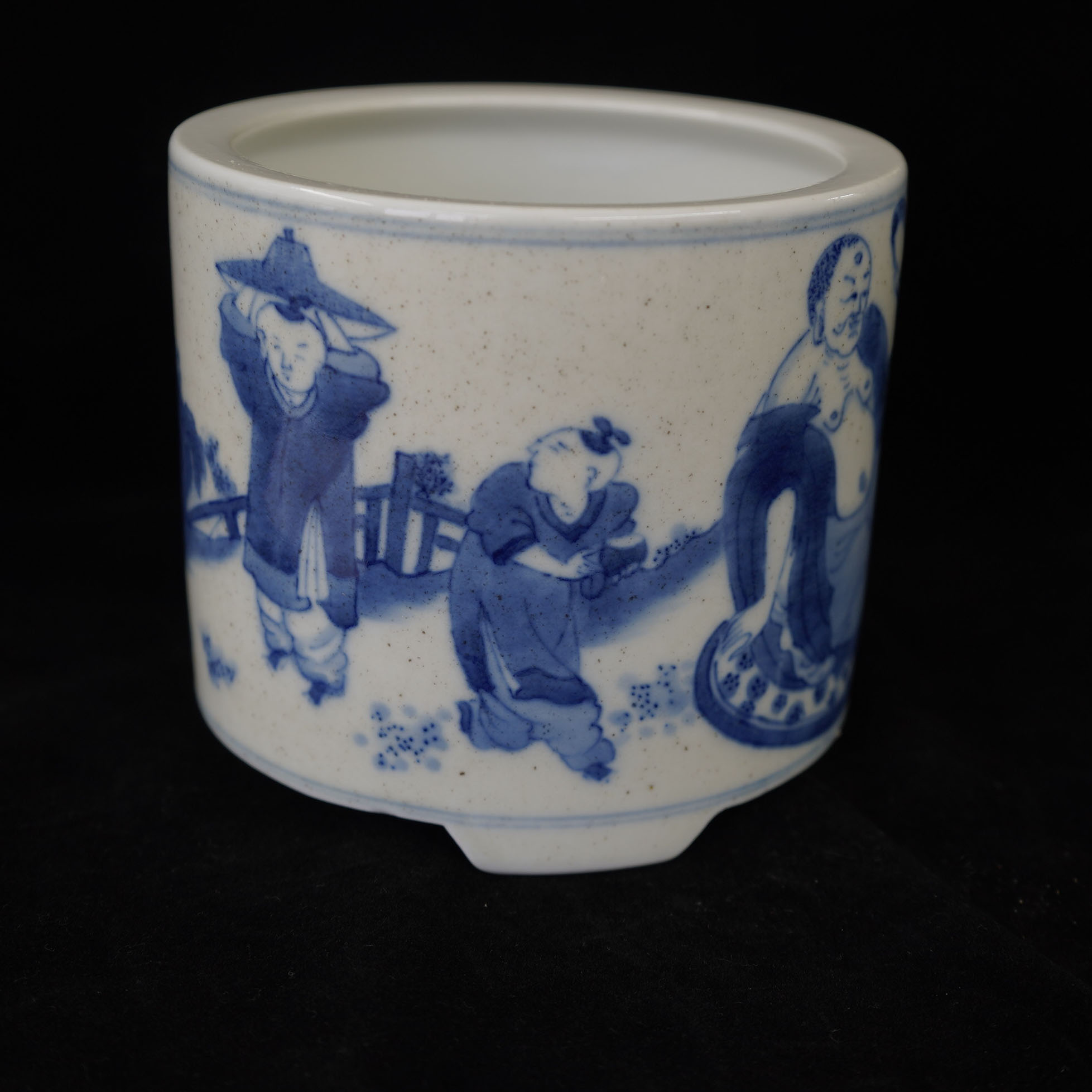 青花人物纹笔筒#226#