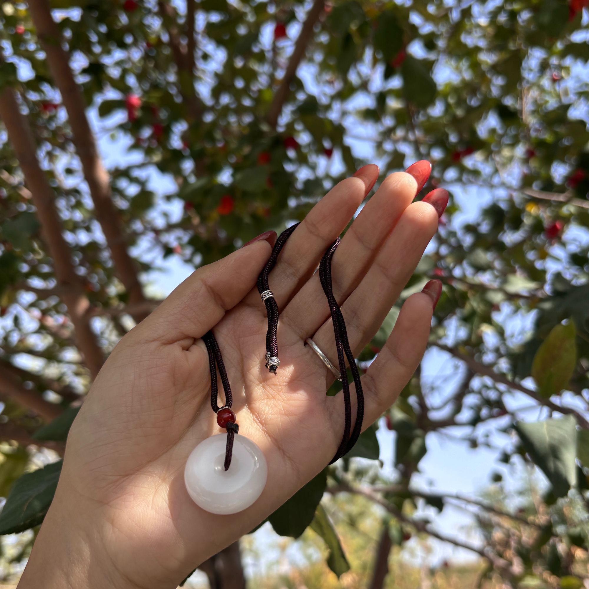 非金属莫桑石吊坠 平安扣吊坠