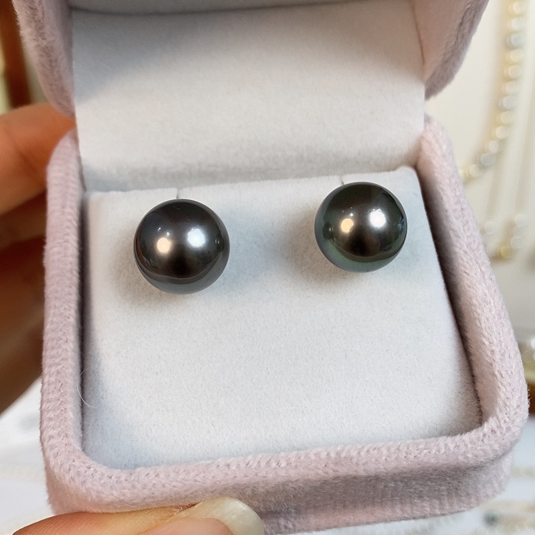 耳饰海水珍珠18K金镶嵌