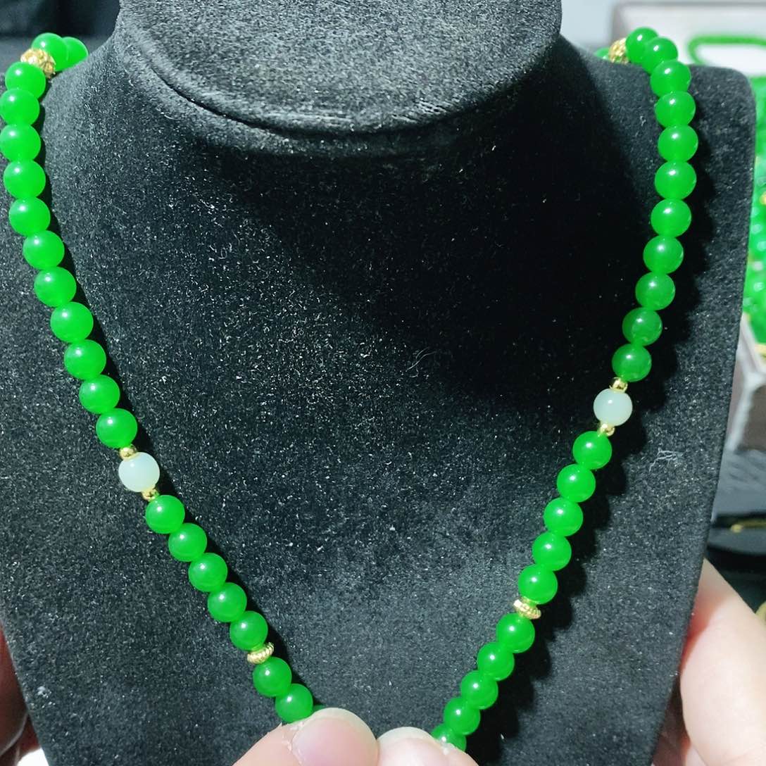 翡翠颈饰14K金镶嵌吊坠