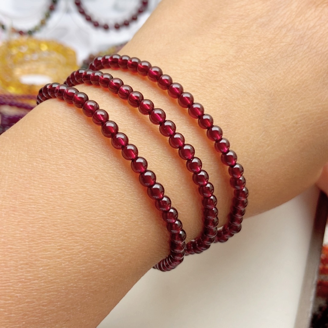 石榴石手链未镶嵌4.0