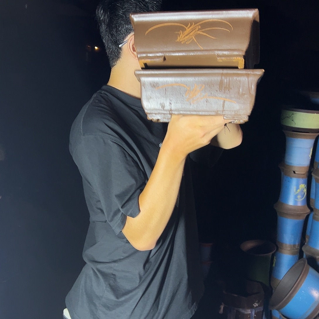 26-26棕色马槽花盆花盆花盆