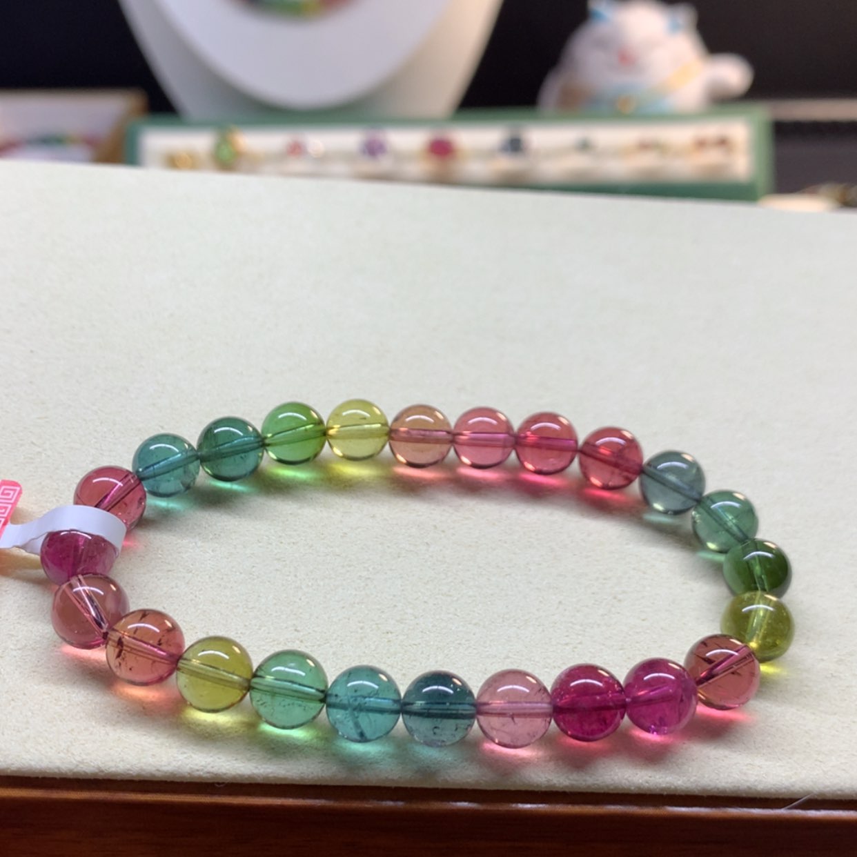 【闪购商品】碧玺手串未镶嵌拓*人鱼彩虹色标7.8mm
