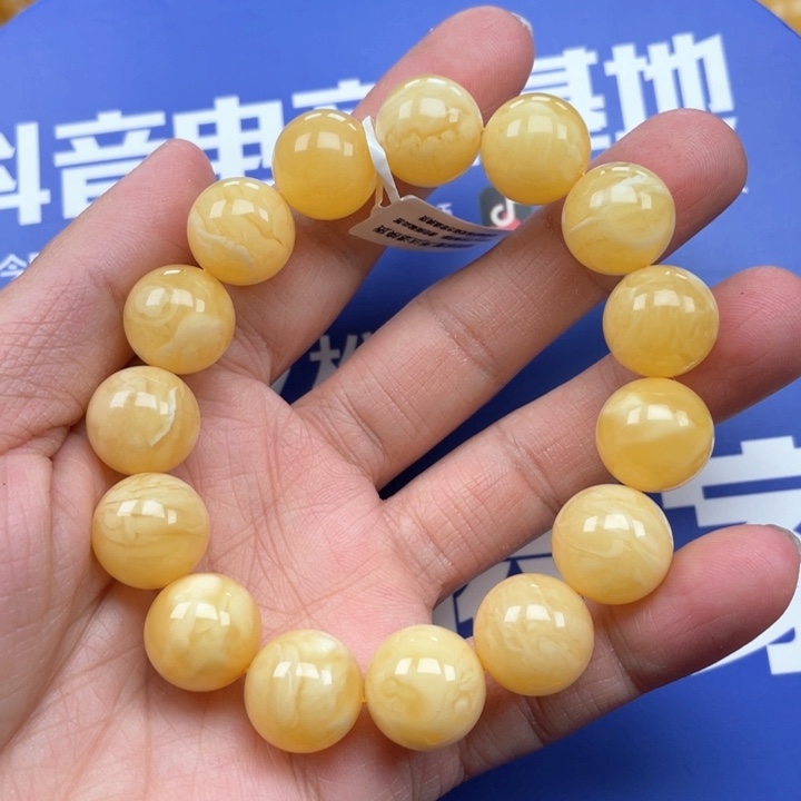 蜜蜡裸石未镶嵌蜜蜡14➕手串