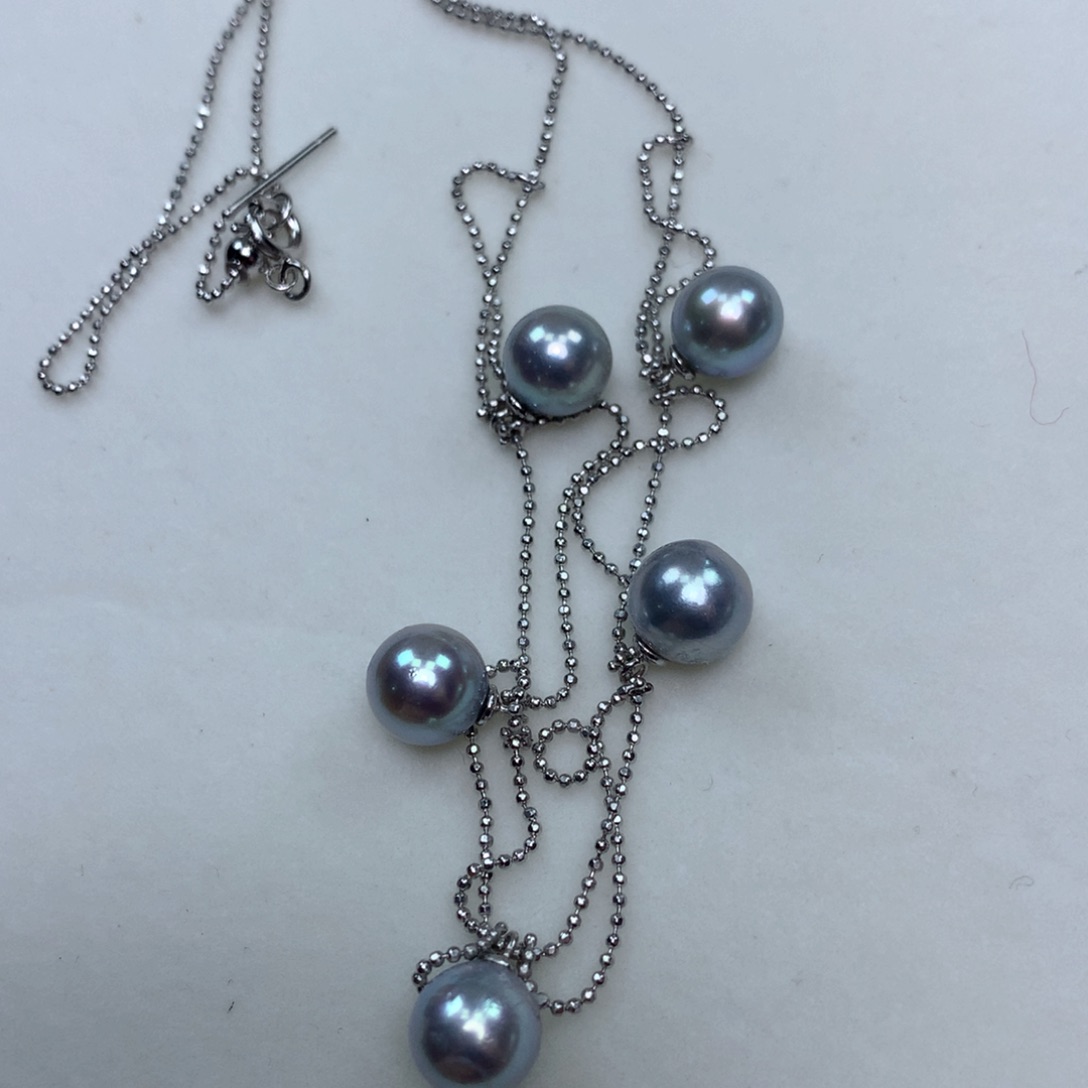 颈饰银S925镶嵌海水珍珠