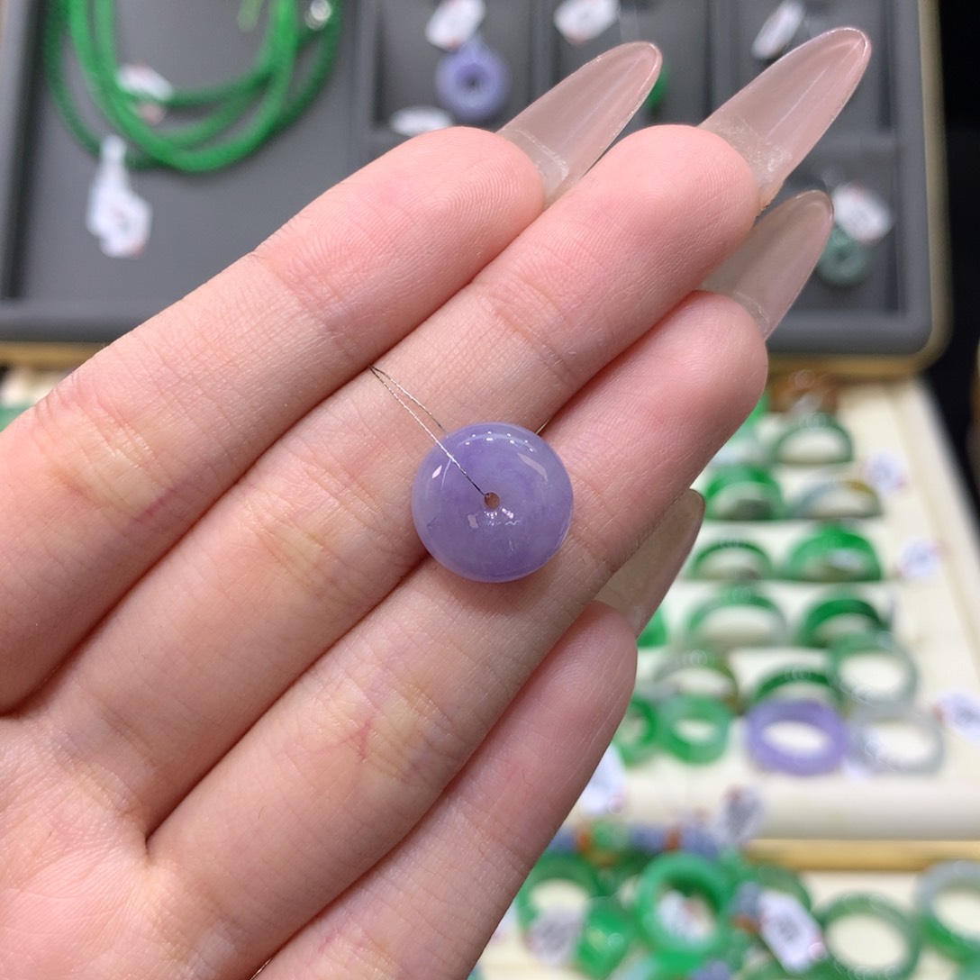 翡翠戒指未镶嵌平安扣