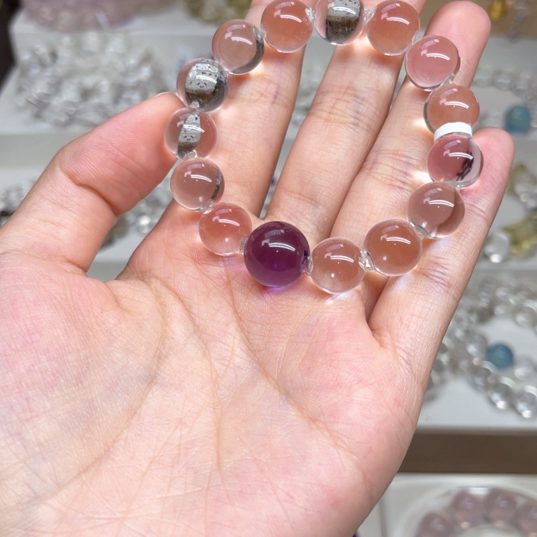 水晶手链未镶嵌白水10+12