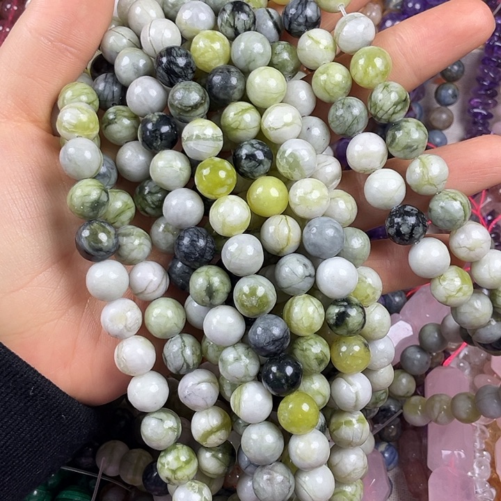 石英质玉合金珠宝半成品卡10青缇一条