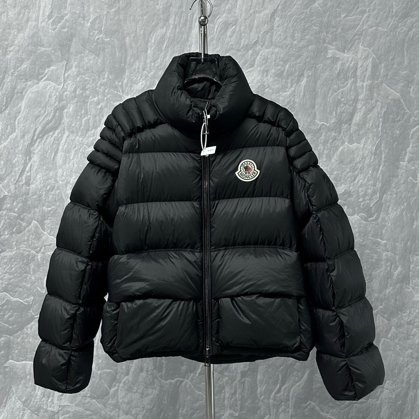 99新 MONCLER Christopher Raxxy立领徽标羽绒服1码j01130