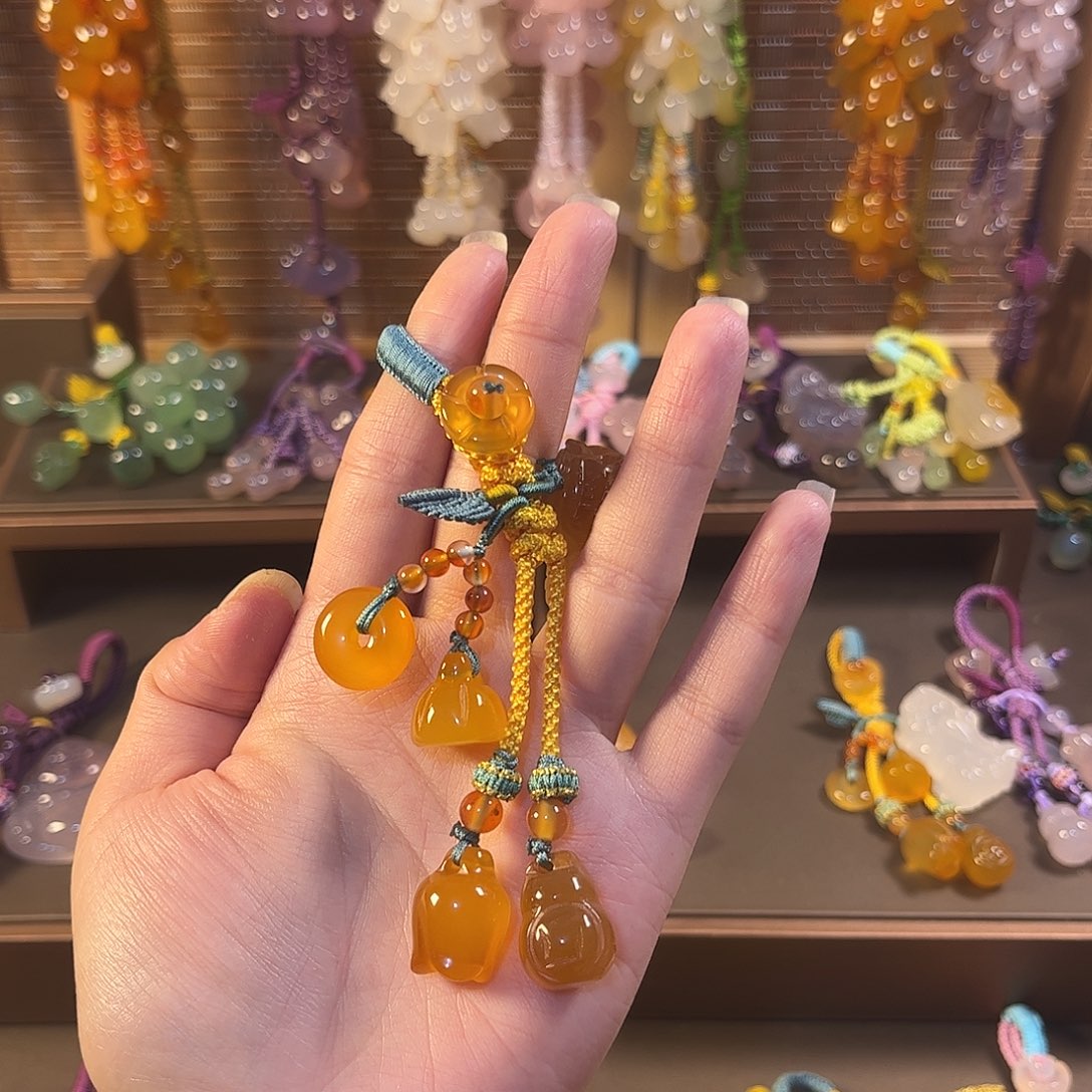 ****S玛瑙/玉髓未镶嵌车挂钥匙扣