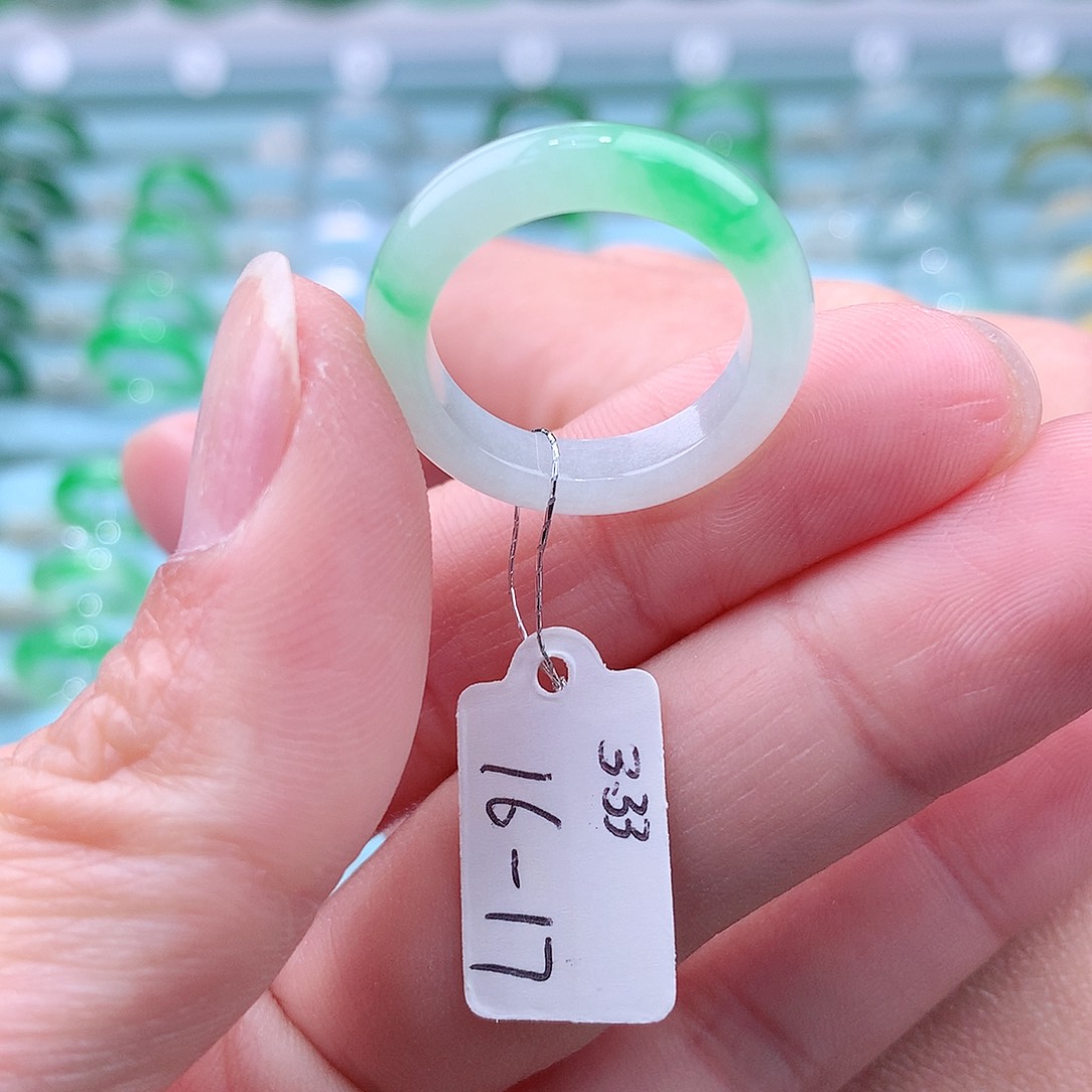 翡翠戒指未镶嵌A货缅甸翡翠