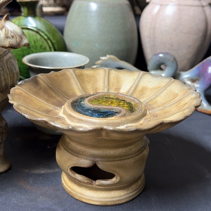 汝窑盘子，实物拍摄