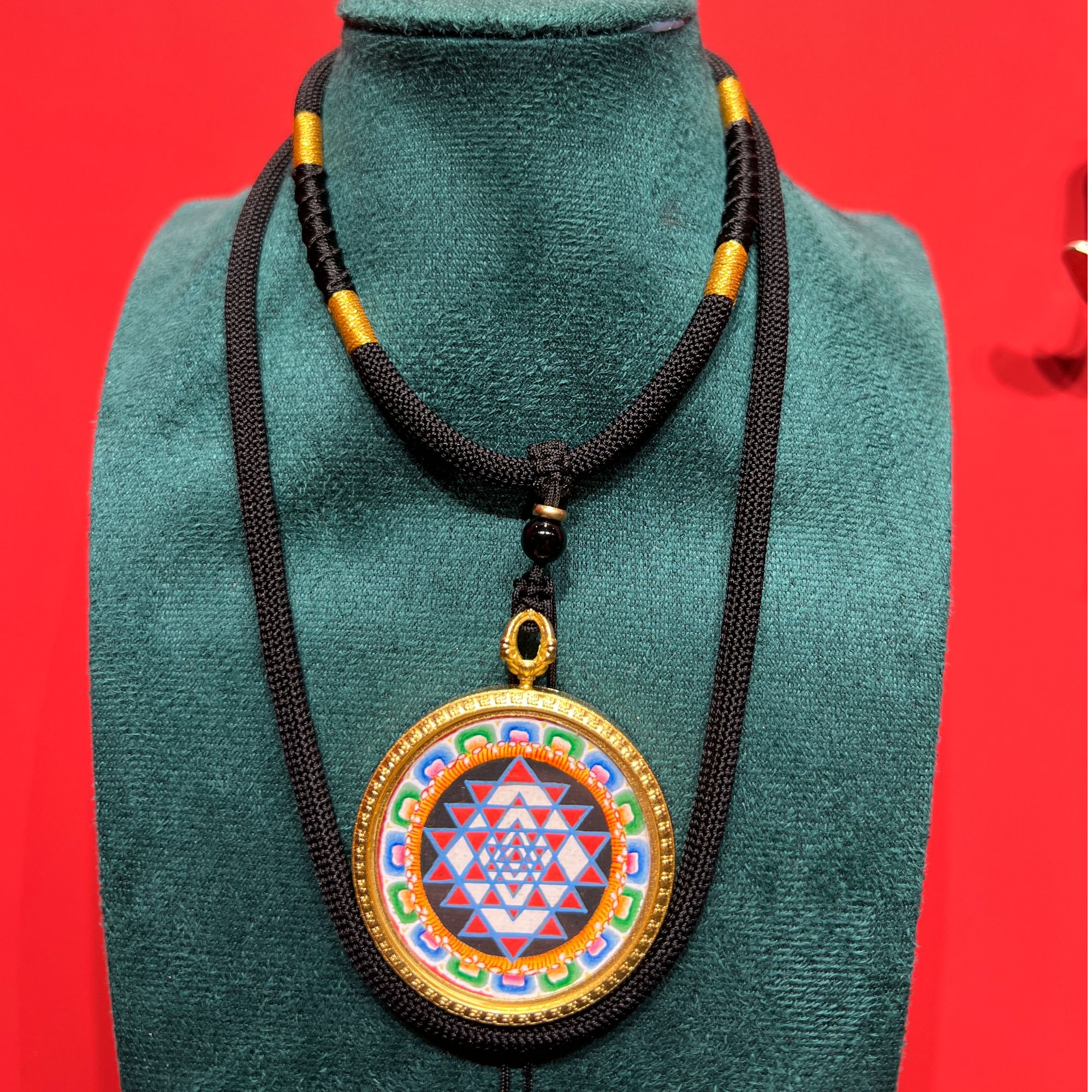 高僧手绘吉祥结(佩戴，配饰，车挂）唐卡小吊坠