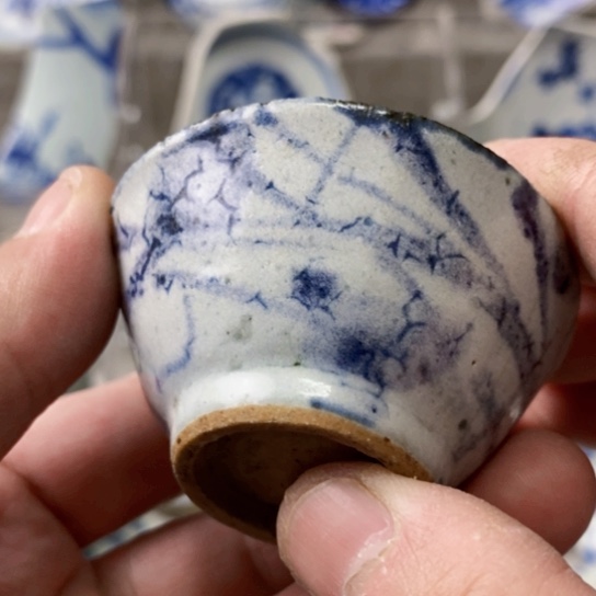 瓷片现代工艺品青花瓷片