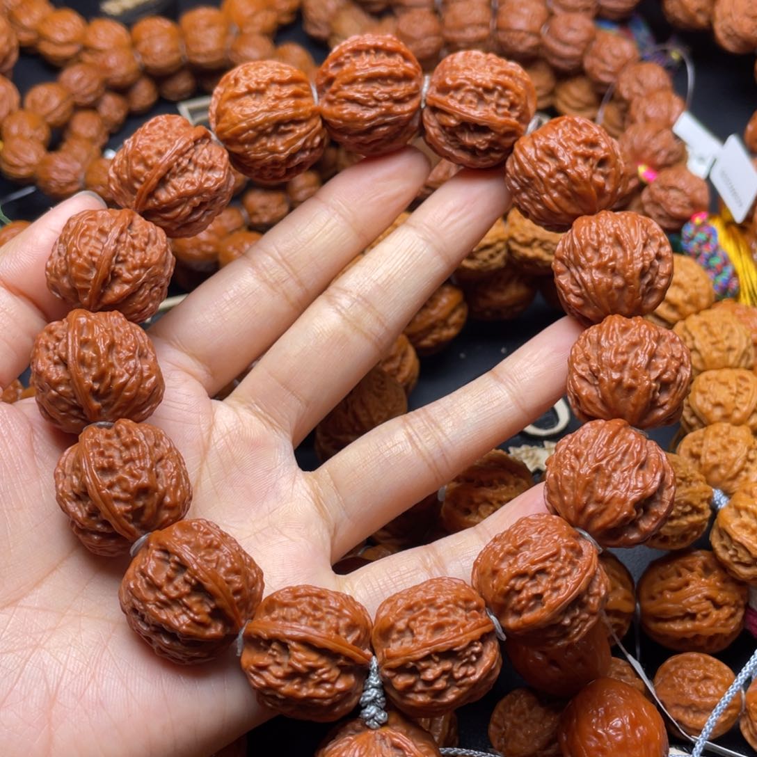 文玩核桃手串火焰纹111