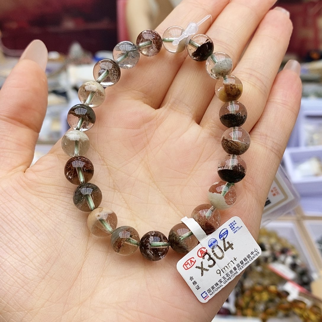 水晶手链未镶嵌X304 四季幽灵 9m+