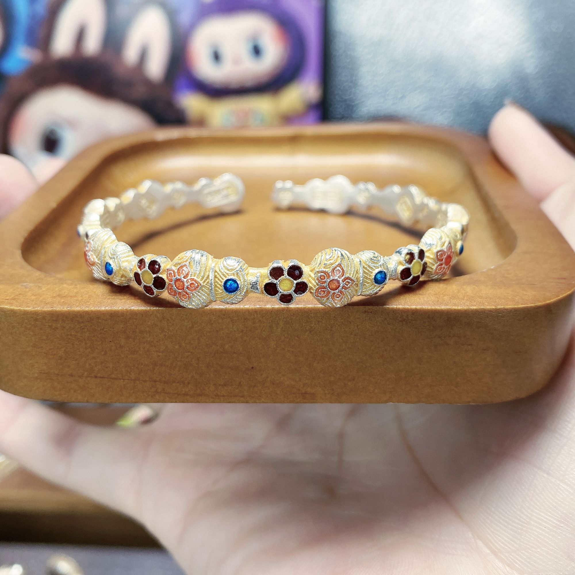 足银手镯 39号【葫芦宝相花】宫廷风福禄新中式足银999纯银手镯20克