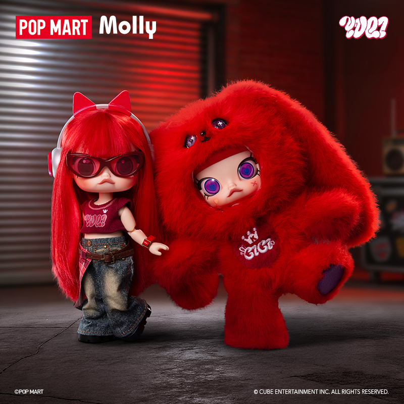 泡泡玛特MOLLY × YUQI系列1/8可动人偶盲盒bjd