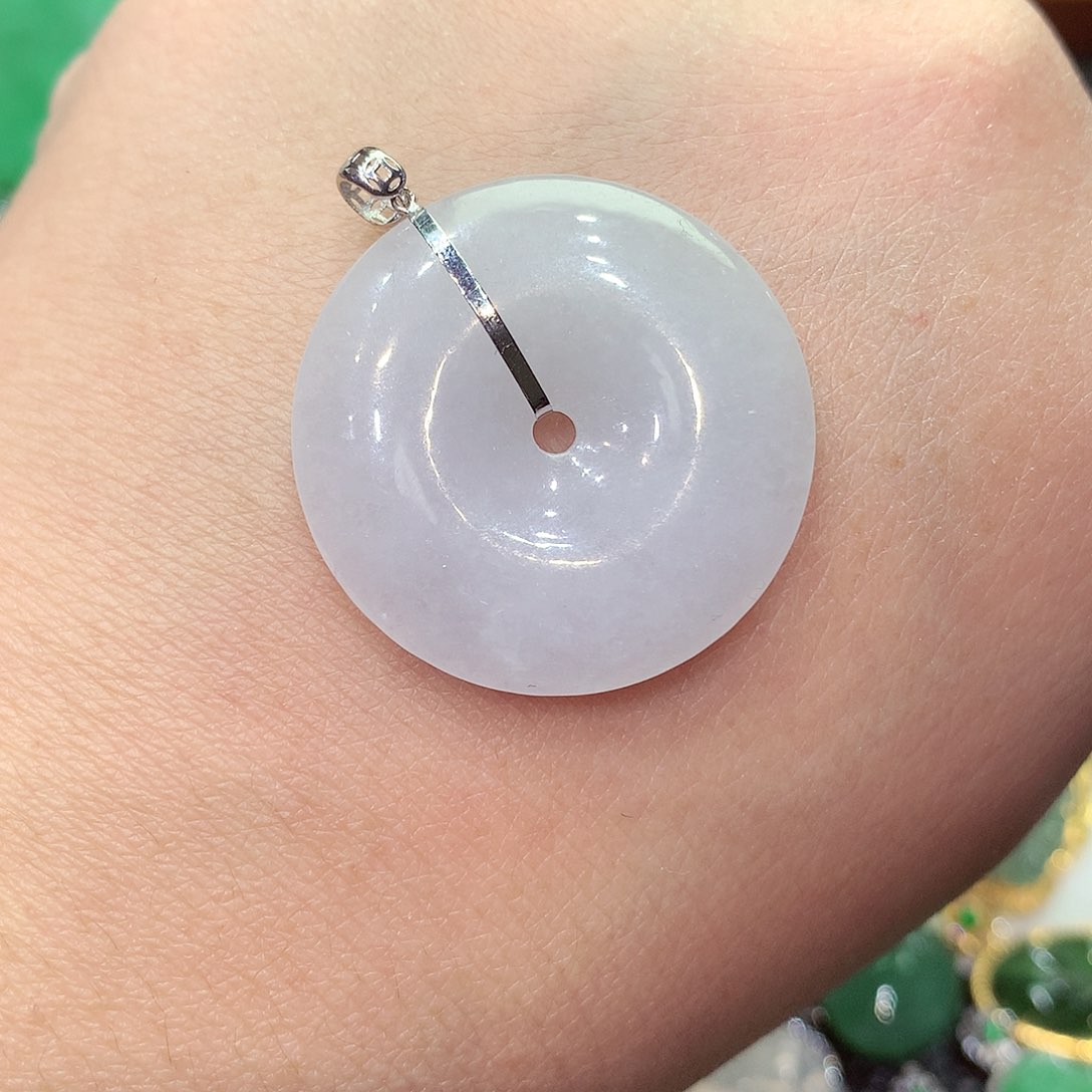 翡翠颈饰18K金镶嵌纯天然