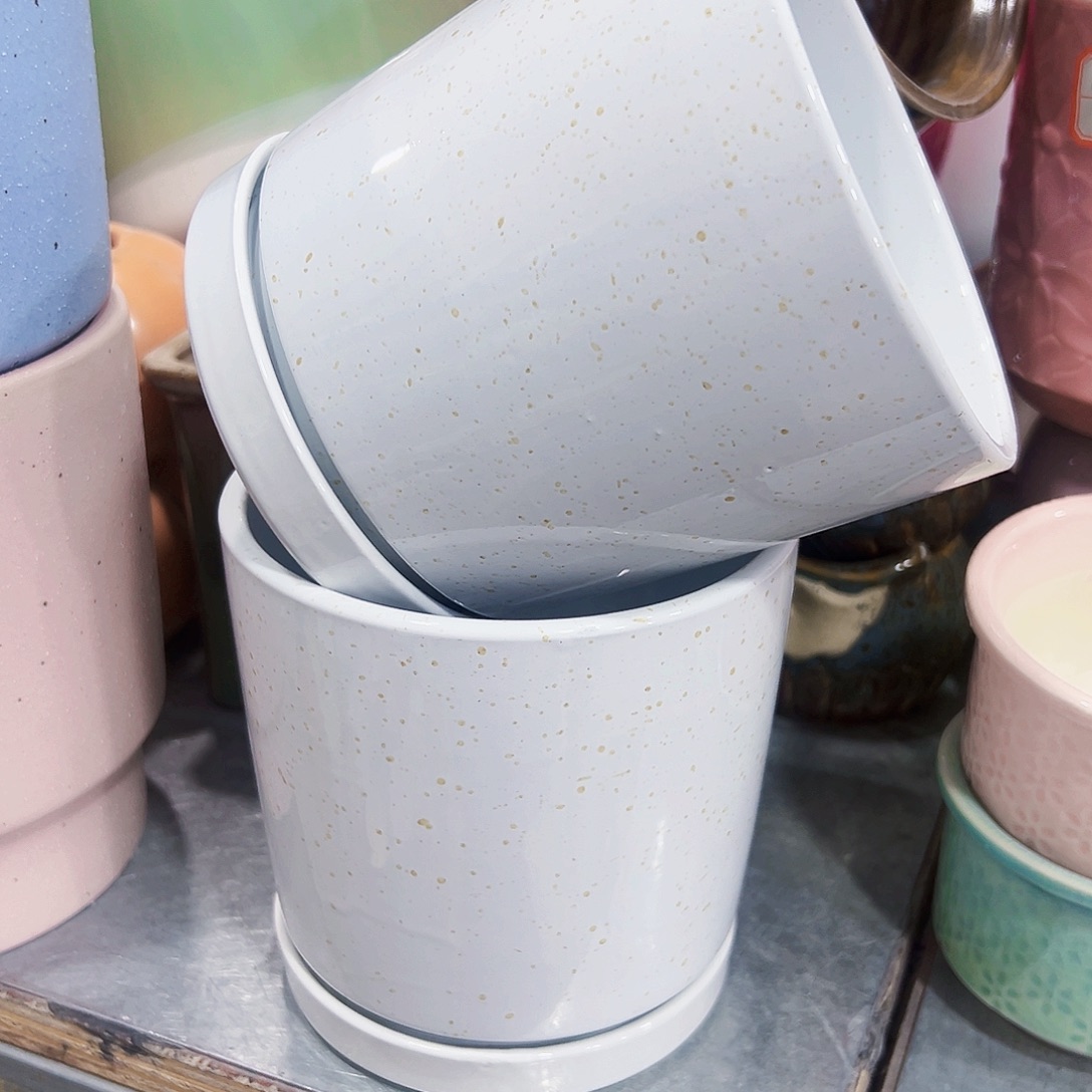 有孔，外贸尾单陶瓷花盆凑单10米包邮