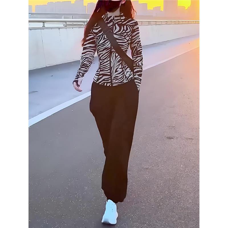 休闲运动套装女速干跑步训练健身瑜伽服外套卫裤秋装搭配一整套潮