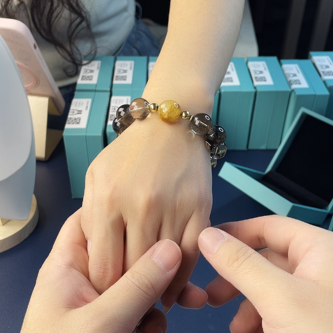 水晶手链银S925镶嵌