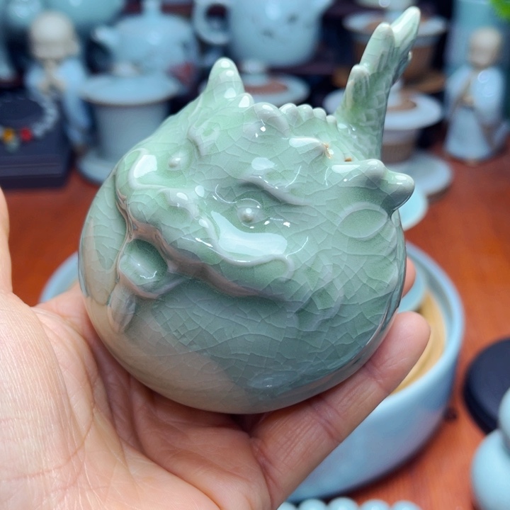 【闪购商品】汝瓷原产地，单壶，套盒，摆件