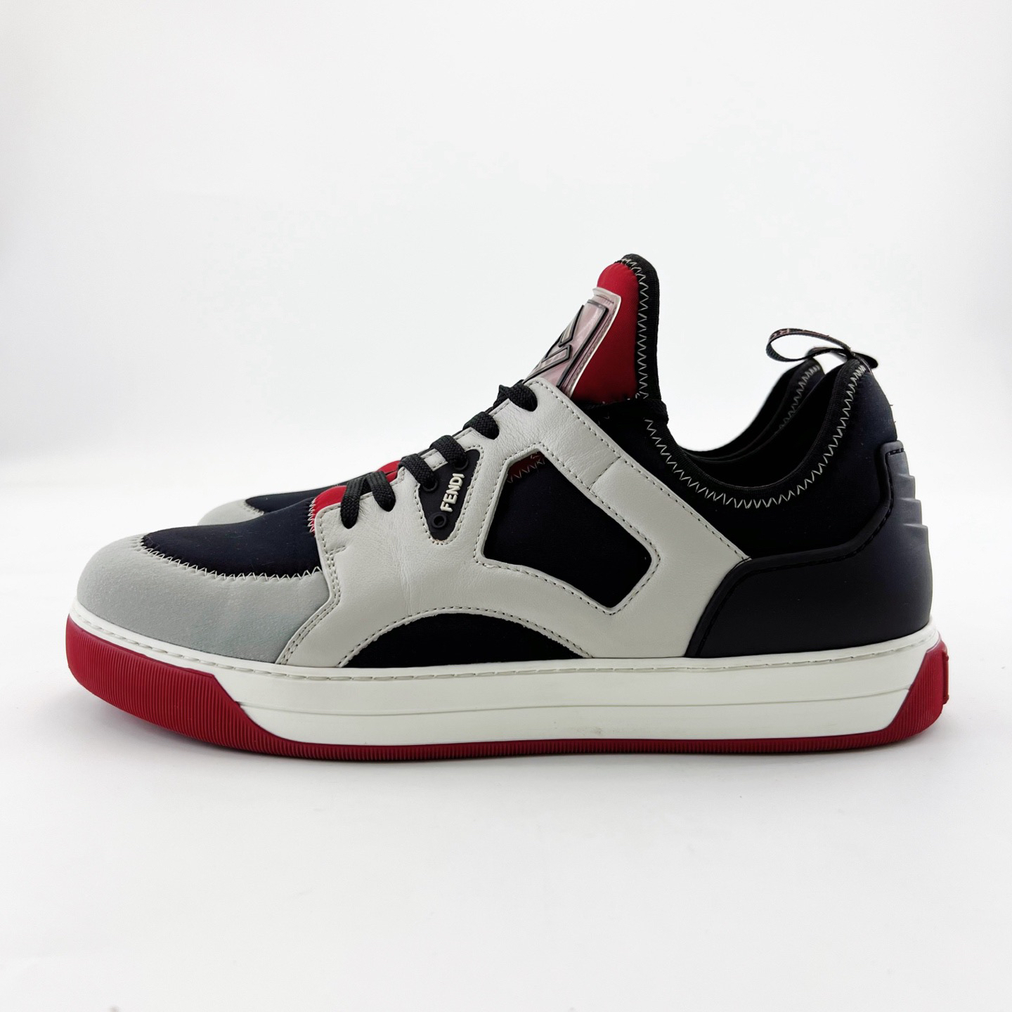 95新 FENDI/芬迪 41码/拼色双F字母拼色低帮系带运动鞋/14884111