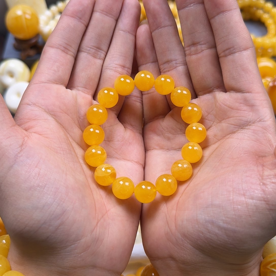 琥珀珠宝奇石未镶嵌12mm